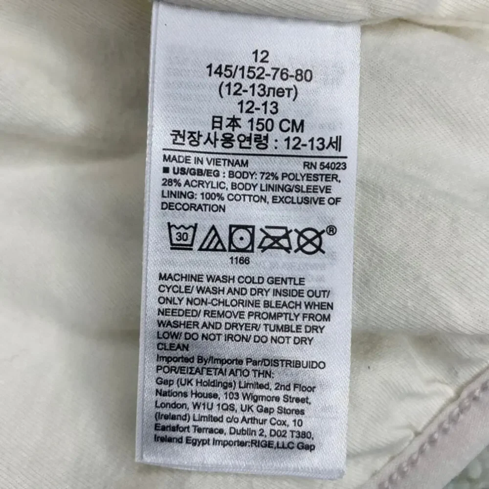 GAP Teen Cropped Sherpa Bomber Jacket szie 12